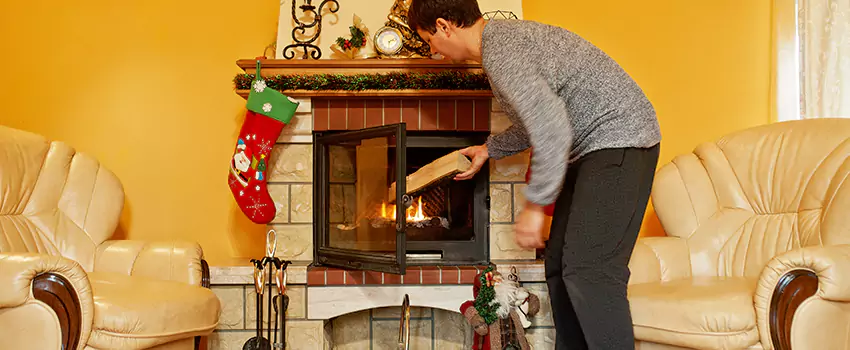 Rusted Metal Fireplace Restoration in Mesquite, Nevada